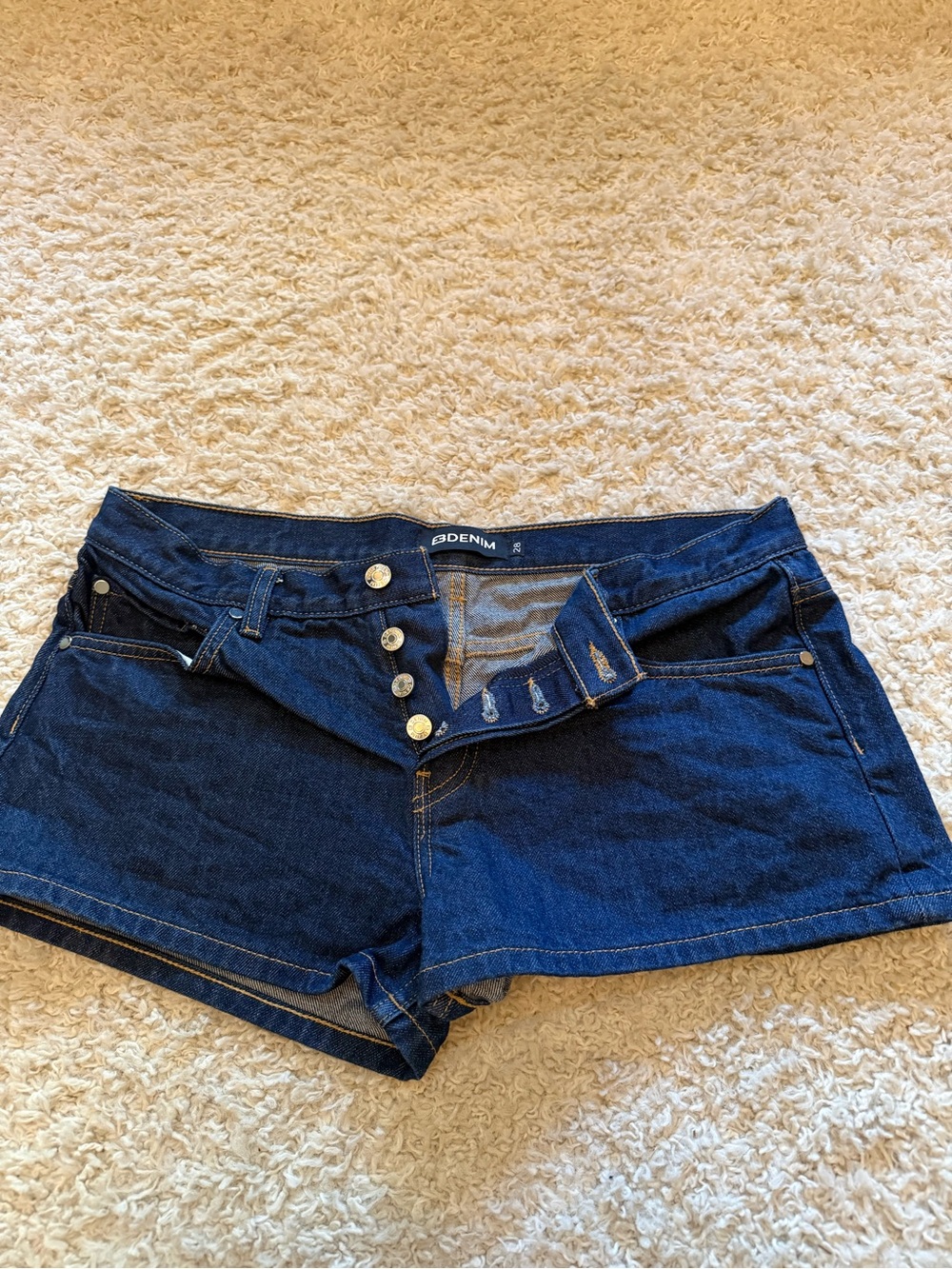 Dark Blue Denim Women's Shorts